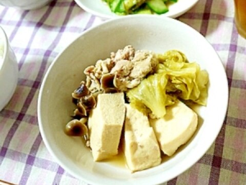 高野豆腐と豚肉の煮物
